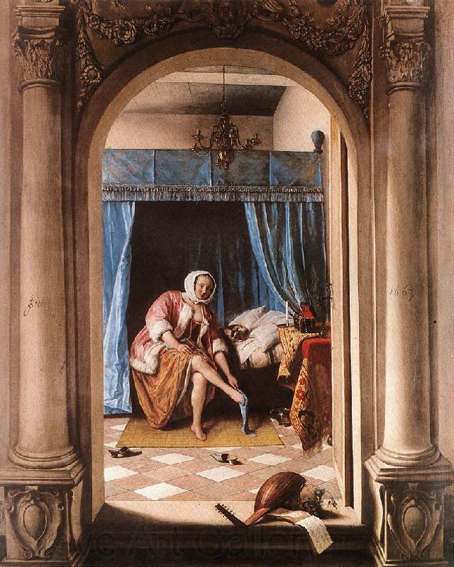 Jan Steen The Morning Toilet Norge oil painting art